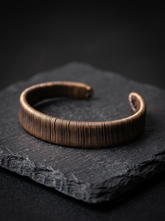 Handmade Tibetan Copper Wire Bangle - Vintage Unisex Bracelet