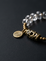 Tibetan Clear Quartz Bracelet - Minimalist Irregular Design