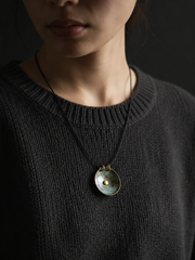 Handmade Rustic Bronze Patina Pendant Choker