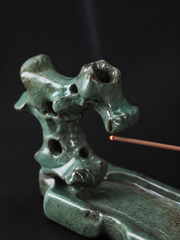 Zen Stone Ceramic Incense Holder for Meditation