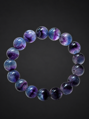 Tibetan Bi-Color Fluorite Crystal Healing Bracelet