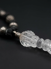Tibetan Himalayan Crystal 5-Pronged Vajra Pendant