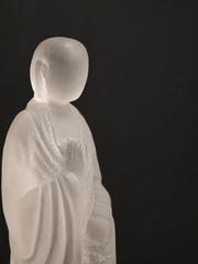 Tibetan Clear Quartz Faceless Buddha & Lotus Base