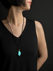 Khampa Tibetan Freeform Turquoise Necklace
