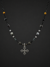 Vintage 925 Silver Crossed Vajra Tibetan Necklace