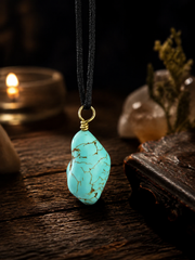 Khampa Tibetan Freeform Turquoise Necklace