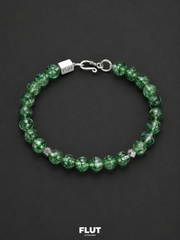 Unisex Green Phantom Quartz & 925 Silver Bracelet