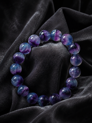 Tibetan Bi-Color Fluorite Crystal Healing Bracelet