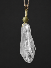 Tibetan Raw Clear Quartz Pendant Necklace Unisex