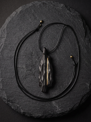 Tibetan Handcrafted Ebony & Copper Pendant Necklace