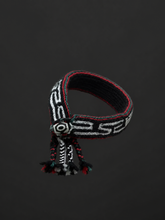 Hand-Woven Tibetan Wool Bracelet with Dzi Bead