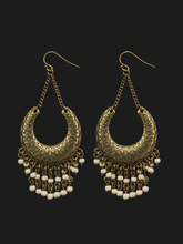 Vintage Tibetan Drop Earrings with Ethnic Tassels