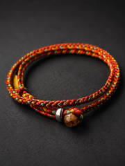 Tibetan Handmade Mulberry Silk Double Wrap Braided Bracelet