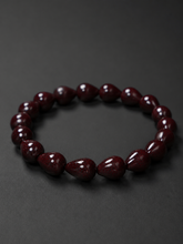 Tibetan Cinnabar Teardrop Bodhi Seed Mala Bracelet