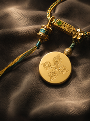 Hand-Painted Green Tara Tibetan Amulet Necklace