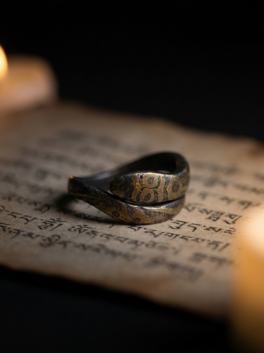 Vintage Tibetan Snake Thumb Ring - Adjustable