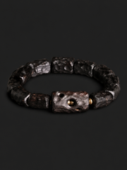 Hand-Carved Vintage Ebony Wood Tibetan Zen Bracelet