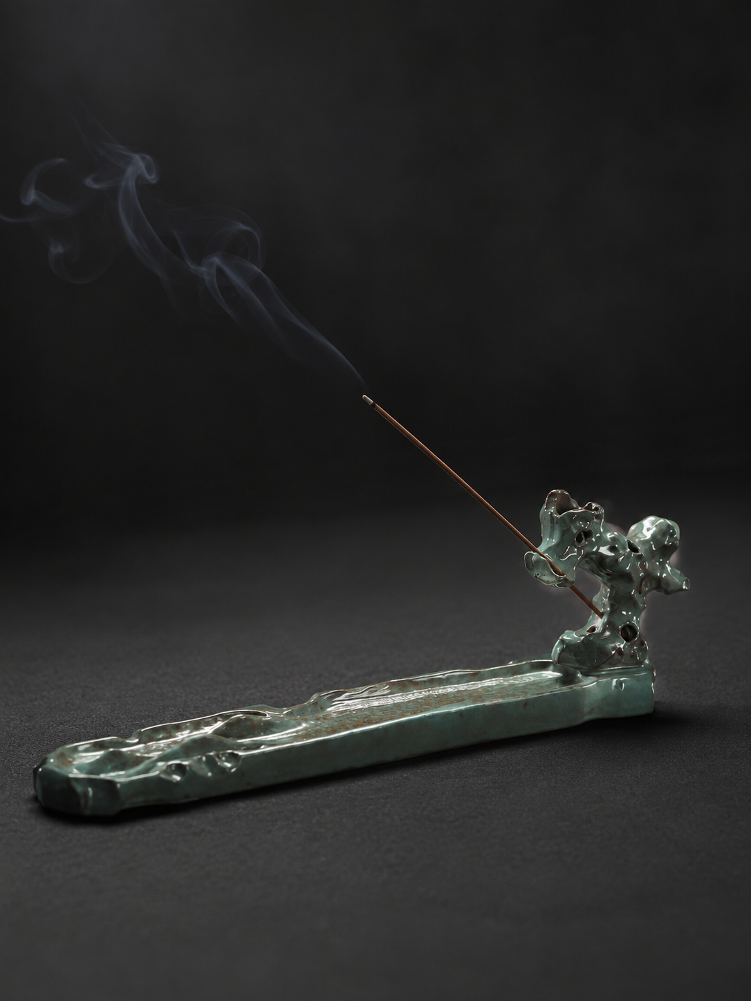 Zen Stone Ceramic Incense Holder for Meditation