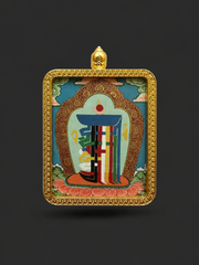 Hand-Painted Kalachakra Thangka Pendant Amulet