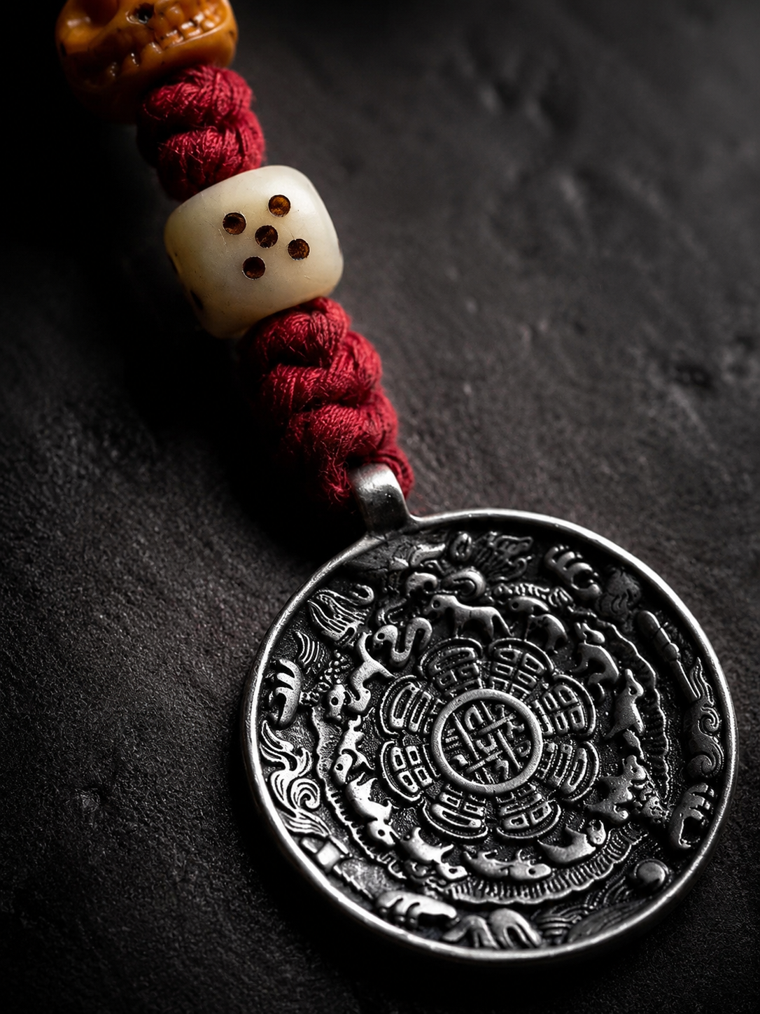 Handmade Tibetan Mandala Amulet Car & Bag Charm