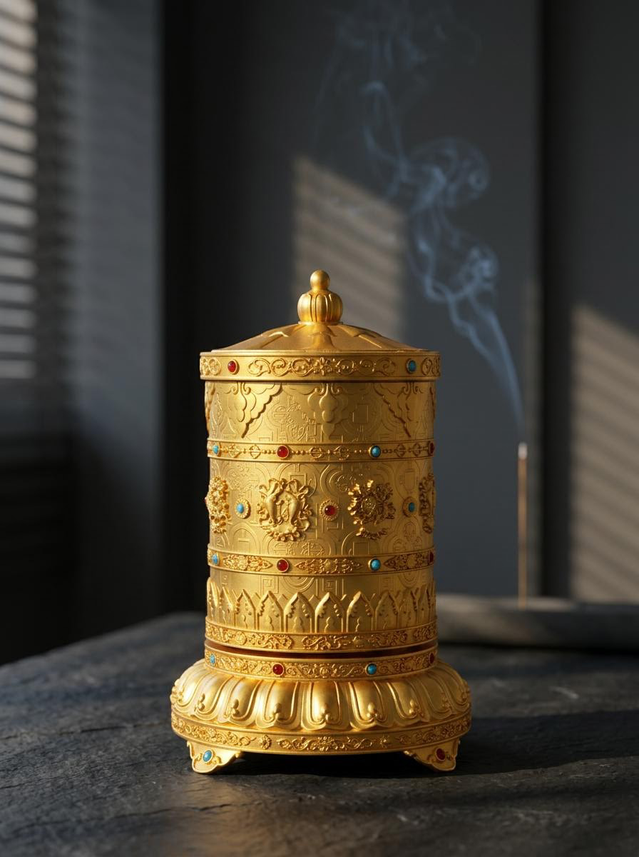 Electric Tibetan Prayer Wheel for Home & Desk