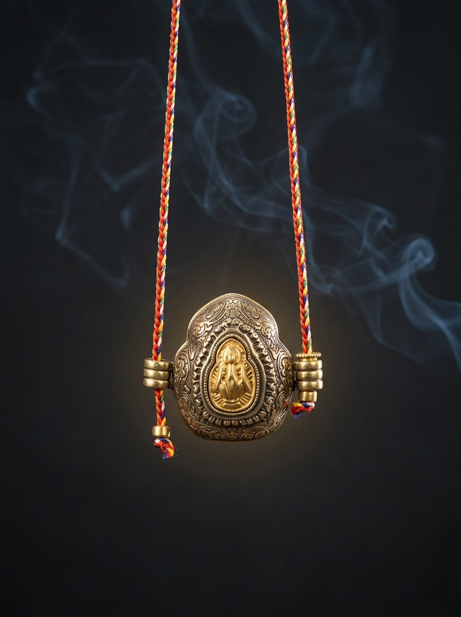 Authentic Tibetan Copper Gau Box Amulet Pendant