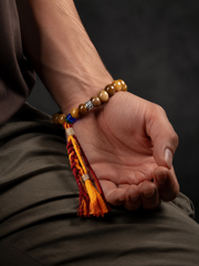 Natural Bodhi Root Tibetan Meditation Mala Bracelet 15mm