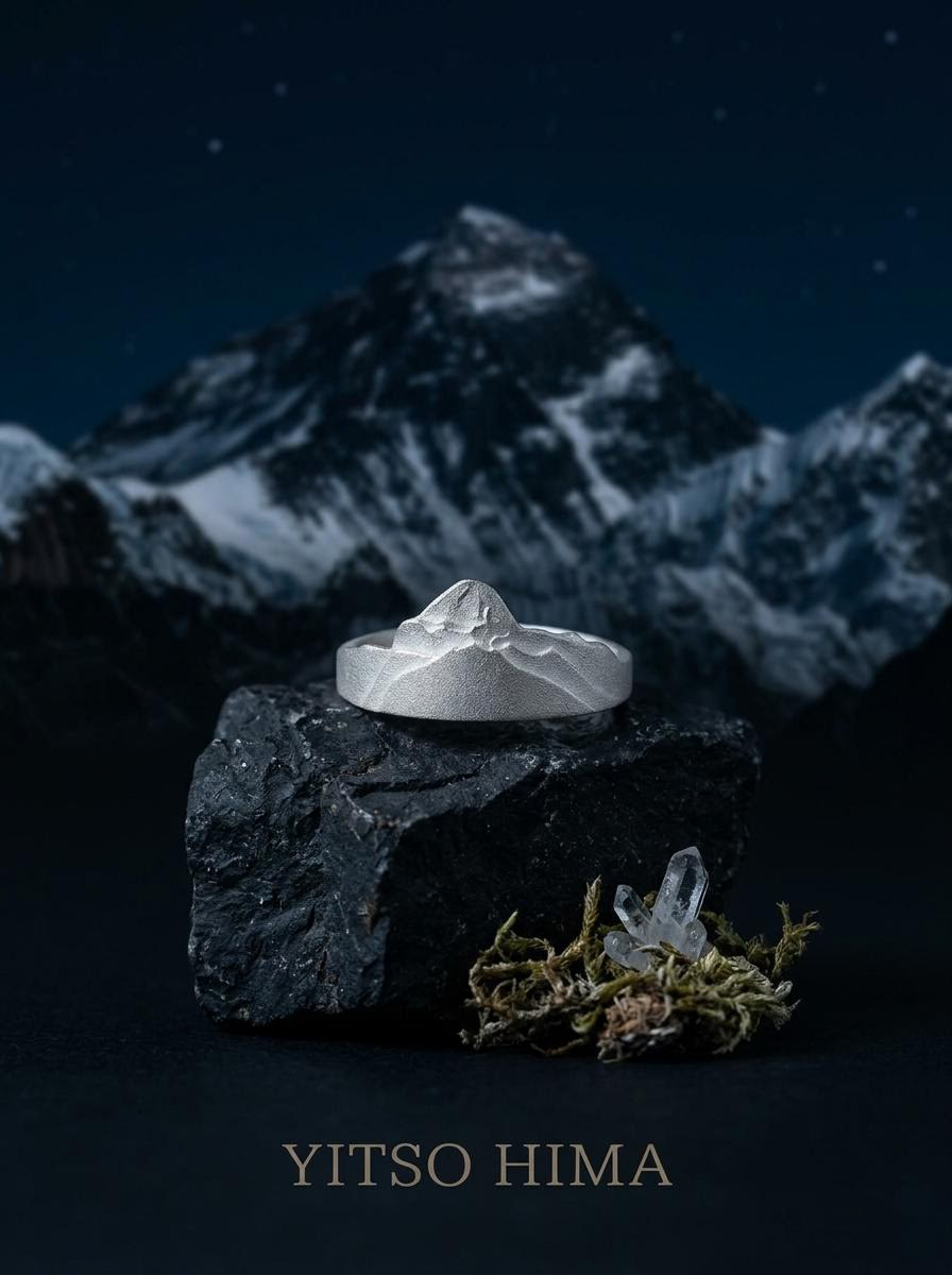Mount Kailash 925 Silver Couple Ring | Authentic Tibetan Jewelry