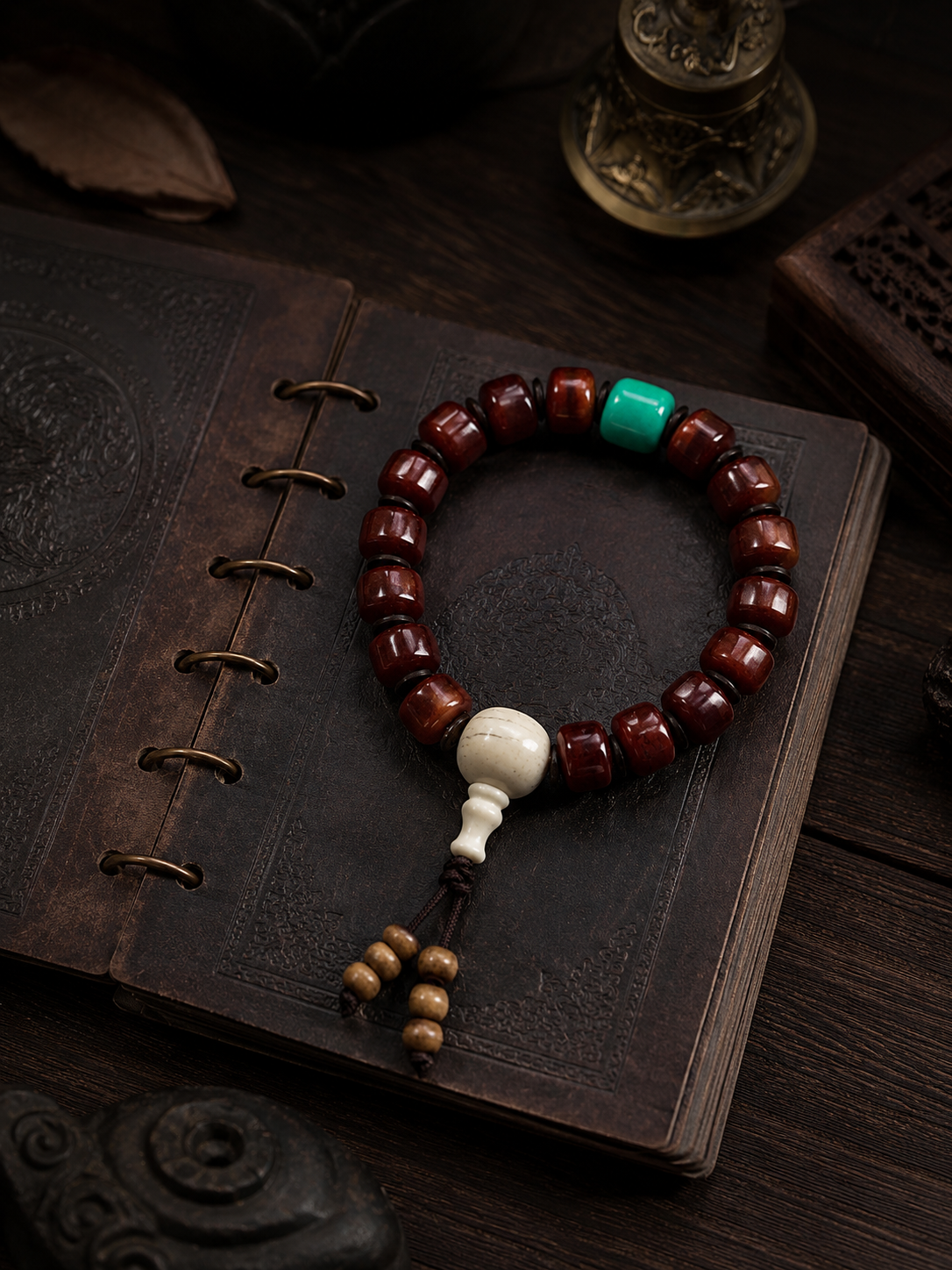 Authentic Tibetan Vintage Yak Bone Mala Bracelet