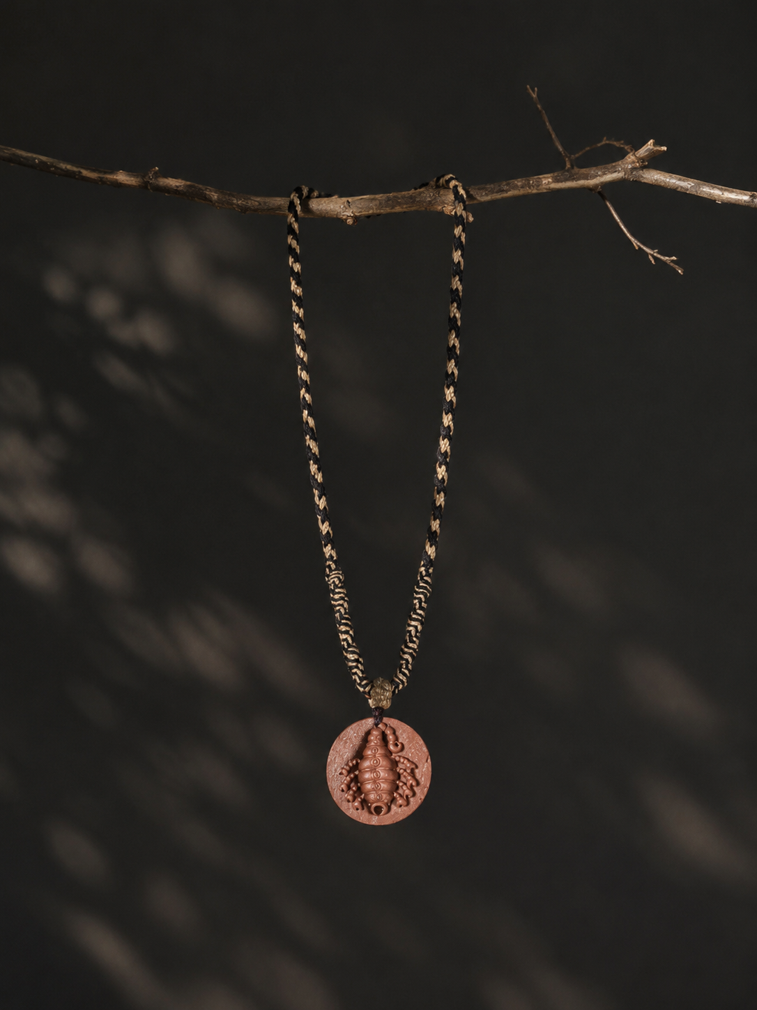 Handmade Tibetan Tsa Tsa Clay Amulet Necklace