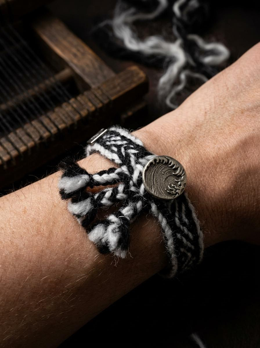 Handmade Tibetan Wool Bracelet: Nomadic Heritage