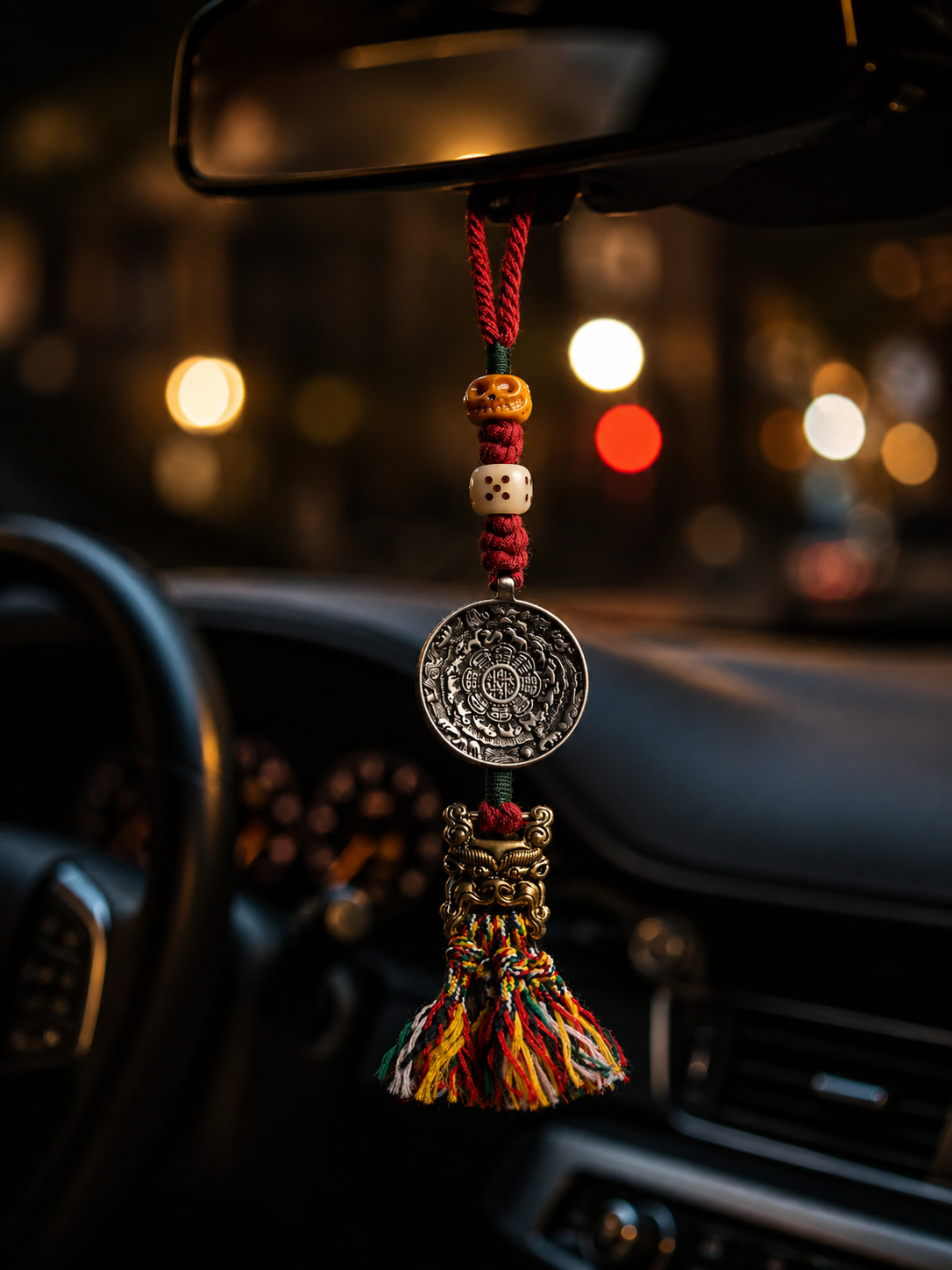 Handmade Tibetan Mandala Amulet Car & Bag Charm