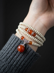 Authentic Tibetan Bodhi Seed & Agate Bracelet
