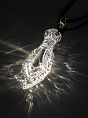 Tibetan Clear Quartz Manjushri Wisdom Sword Pendant