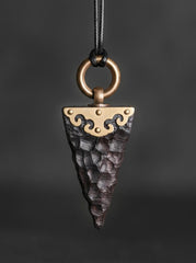Handmade Tibetan Ebony Wood Pendant Necklace