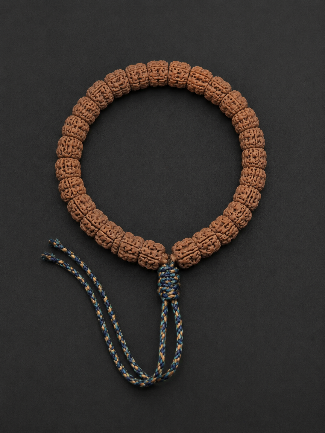 Tibetan Rudraksha 36-Bead Meditation Mala Bracelet