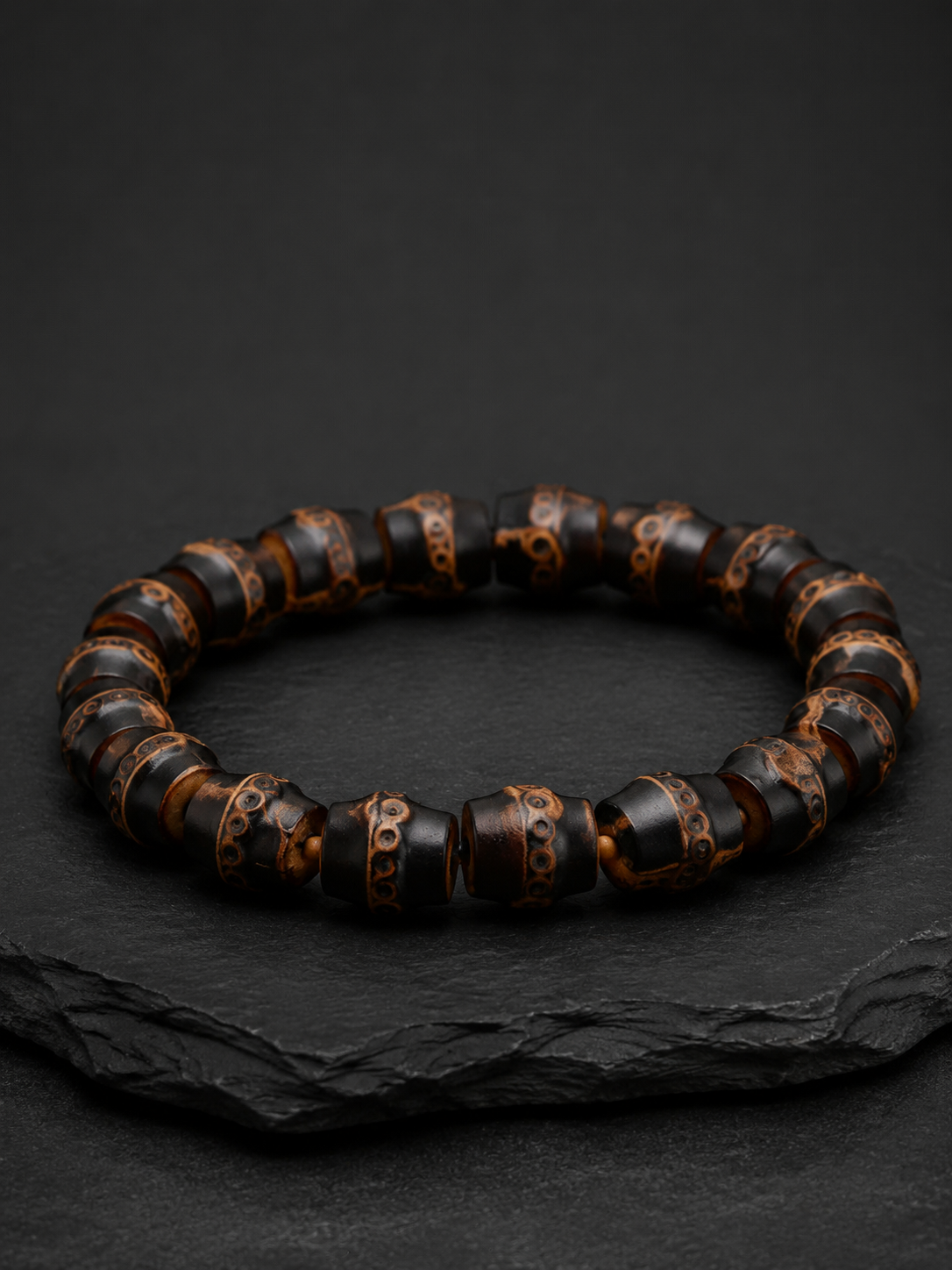 Handmade Tibetan Purple Bamboo & Blood Vine Bracelet