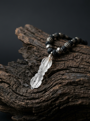 Tibetan Himalayan Crystal 5-Pronged Vajra Pendant