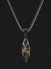 Tibetan Wishing Stone Amulet Pendant Necklace