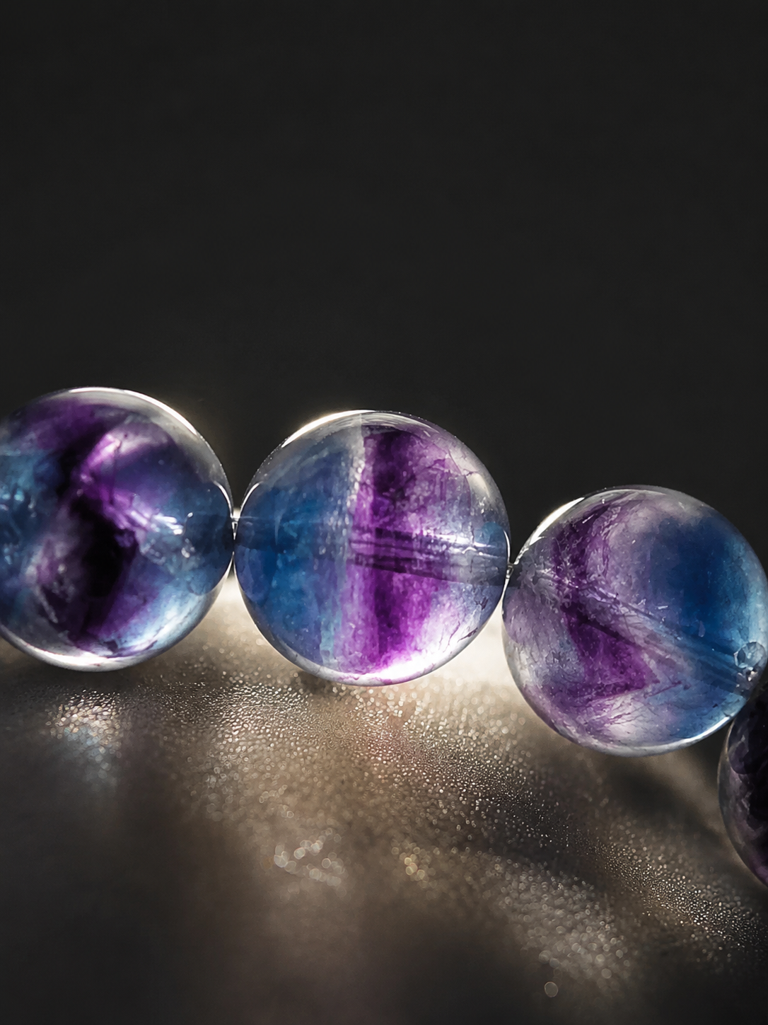 Tibetan Bi-Color Fluorite Crystal Healing Bracelet