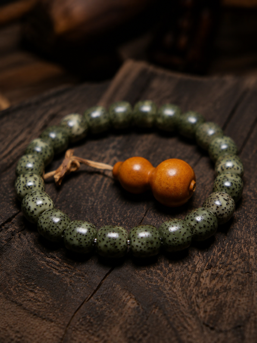 Tibetan Jade-Tone Xingyue Bodhi Seed Bracelet