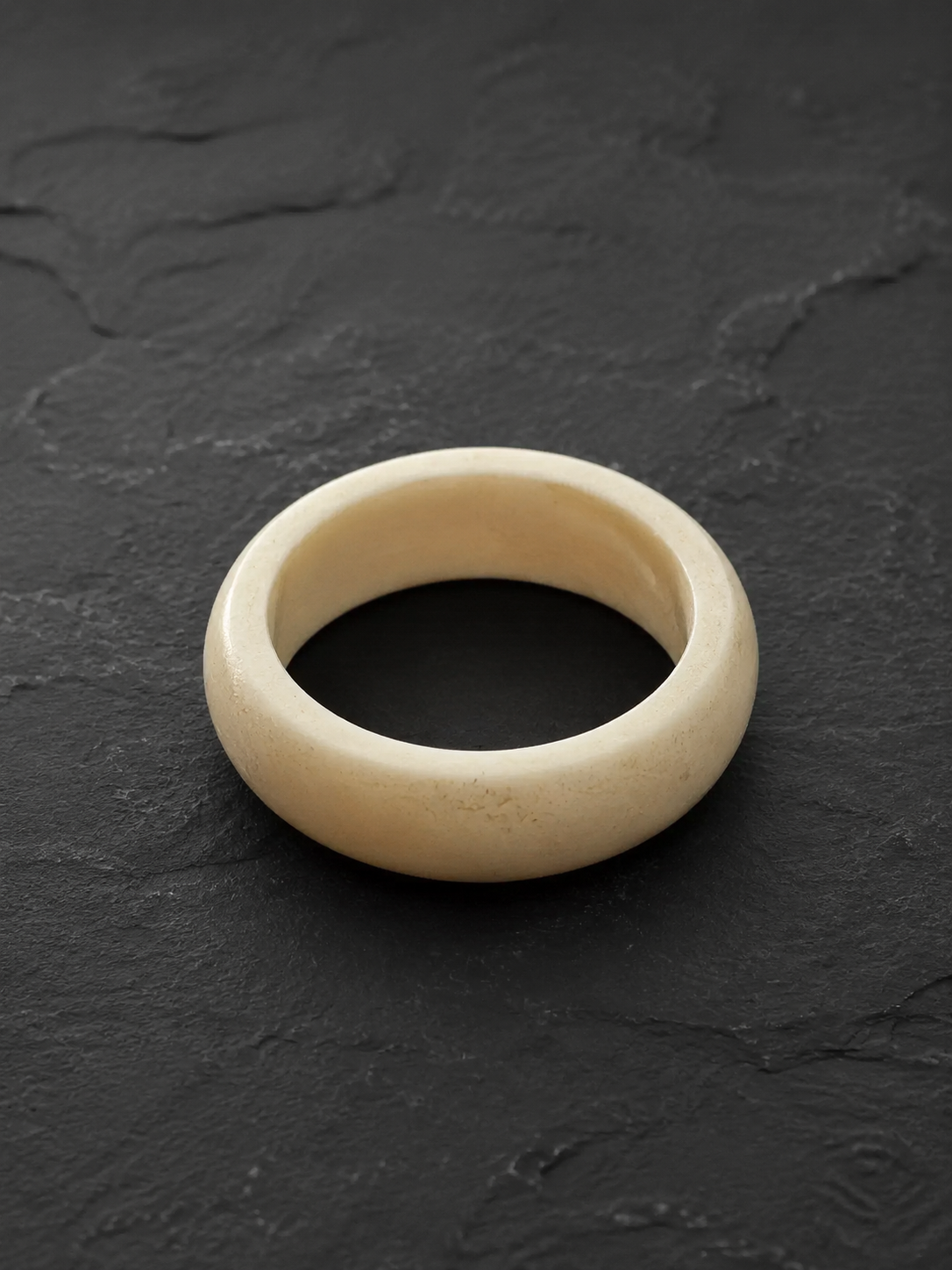 Authentic Tibetan Yak Bone Ring - Smooth Handmade Band
