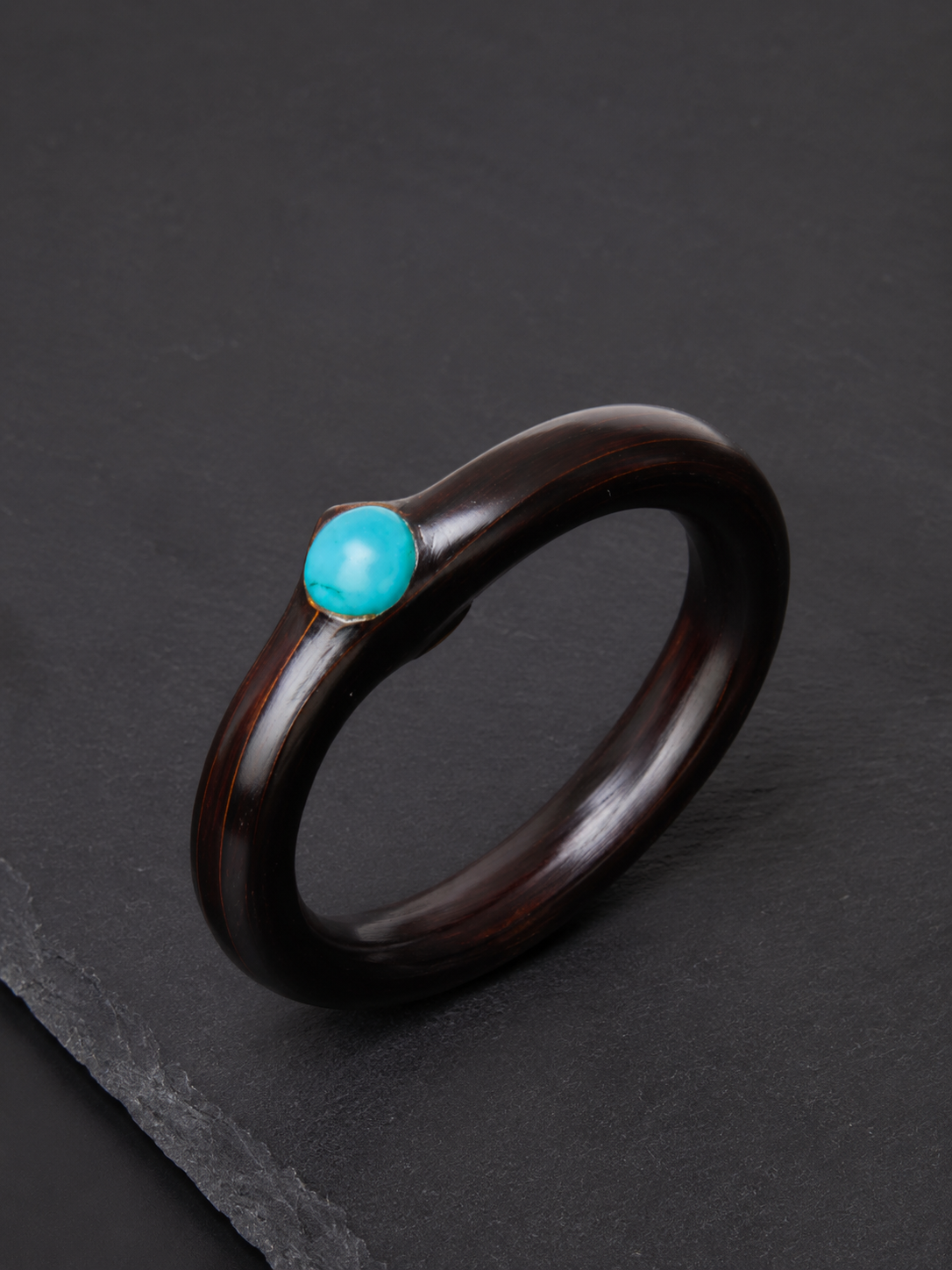 Authentic Tibetan Black Vine & Turquoise Bracelet