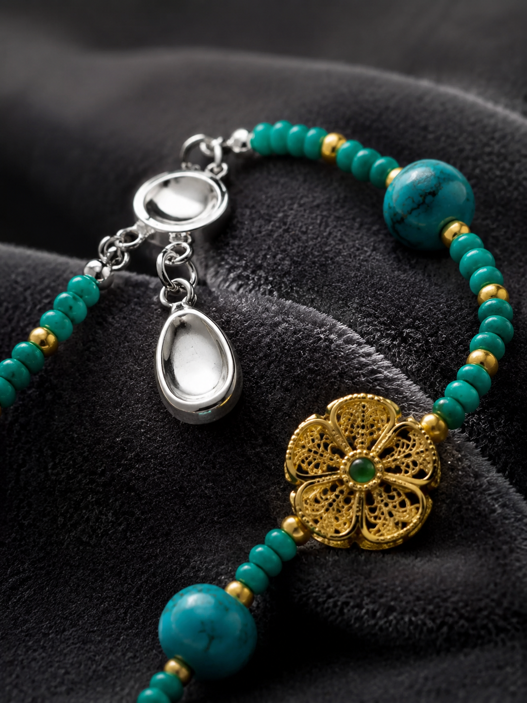 Authentic Tibetan Turquoise Beaded Necklace