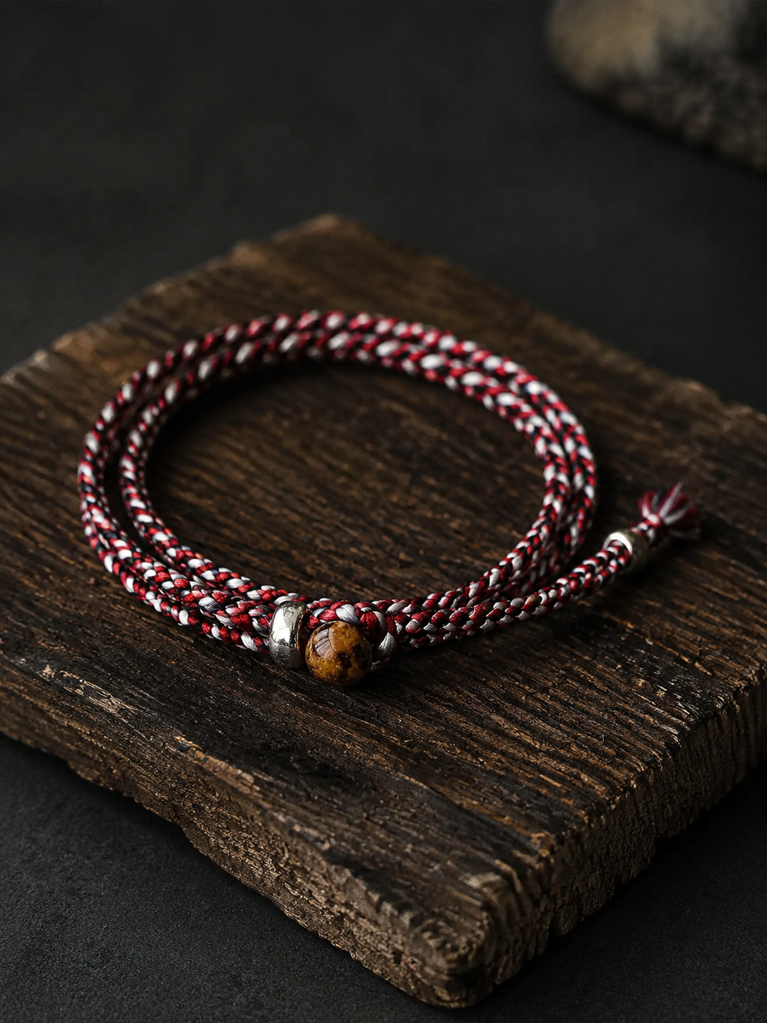 Tibetan Handmade Mulberry Silk Double Wrap Braided Bracelet