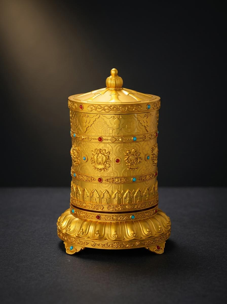 Electric Tibetan Prayer Wheel for Home & Desk