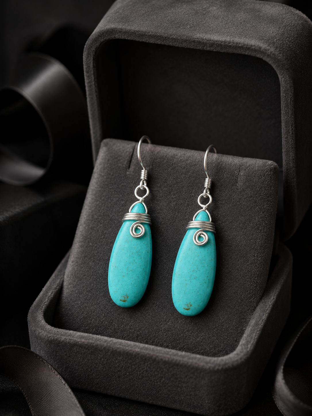 Handcrafted Tibetan Teardrop Silver Earrings