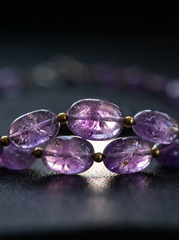 Himalayan Artisan Raw Amethyst Crystal Necklace