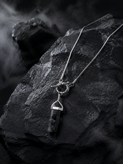 Tibetan Black Healing Crystal Pendant Necklace