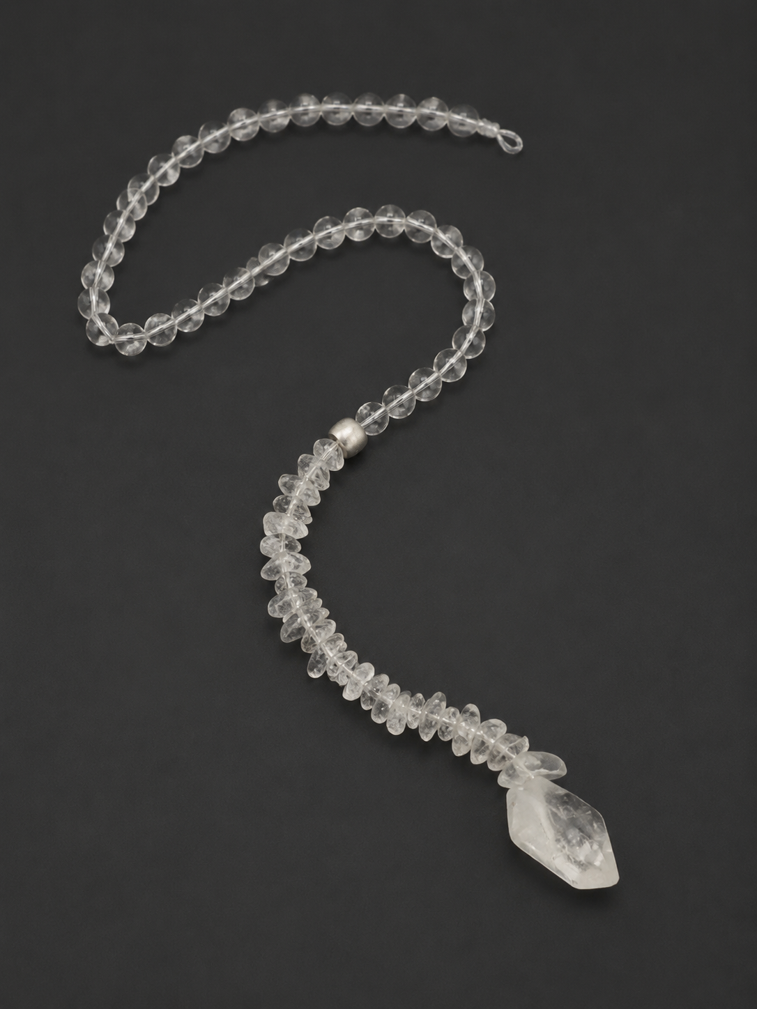 Tibetan White Crystal Wrap Bracelet & Necklace